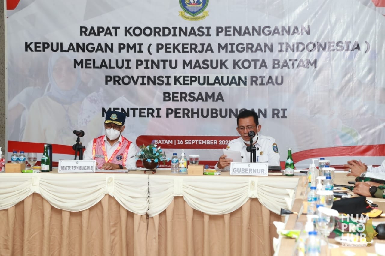 Gubernur Ansar – Menhub Budi Gelar Rakor Bahas Pemulangan PMI di Batam
